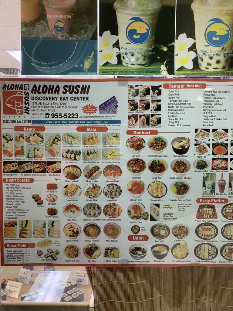 Aloha Pantry & Sushi Menu